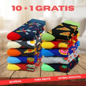 Zestaw Kolorowych Skarpet 10 PAR MIX | (35-46)