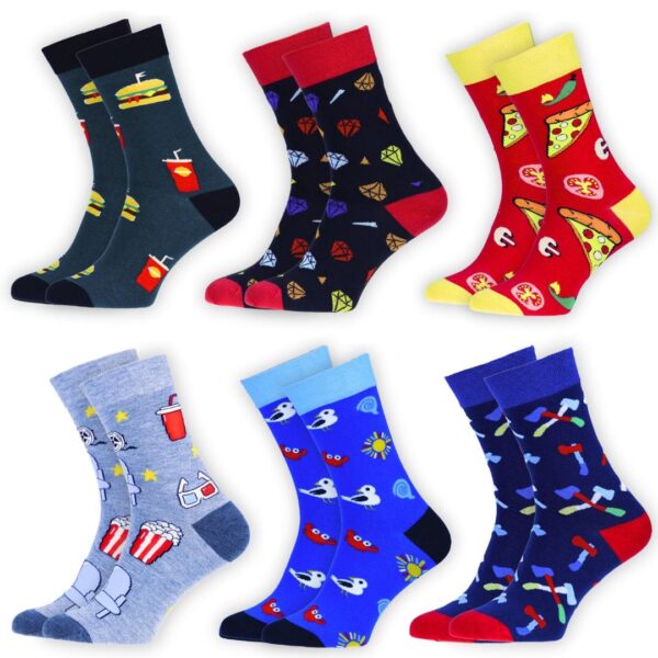 Zestaw Skarpet „Smacznie & Niebezpiecznie” – 6 Par (40–46)