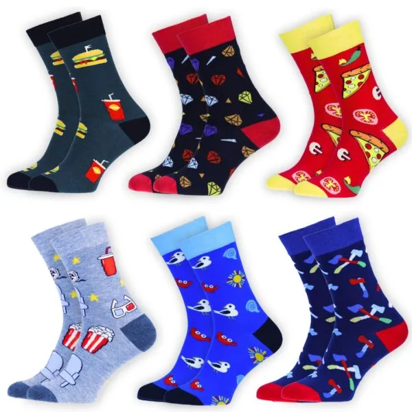 Zestaw Skarpet „Smacznie & Niebezpiecznie” – 6 Par (40–46)