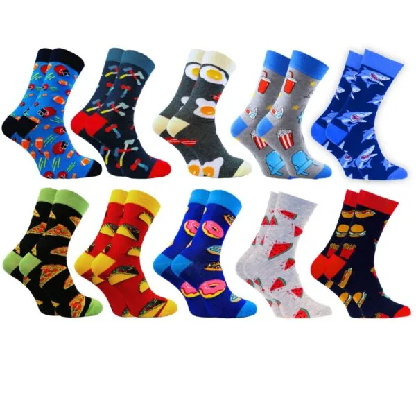 Zestaw Kolorowych Skarpet 10 PAR MIX | (35-46)