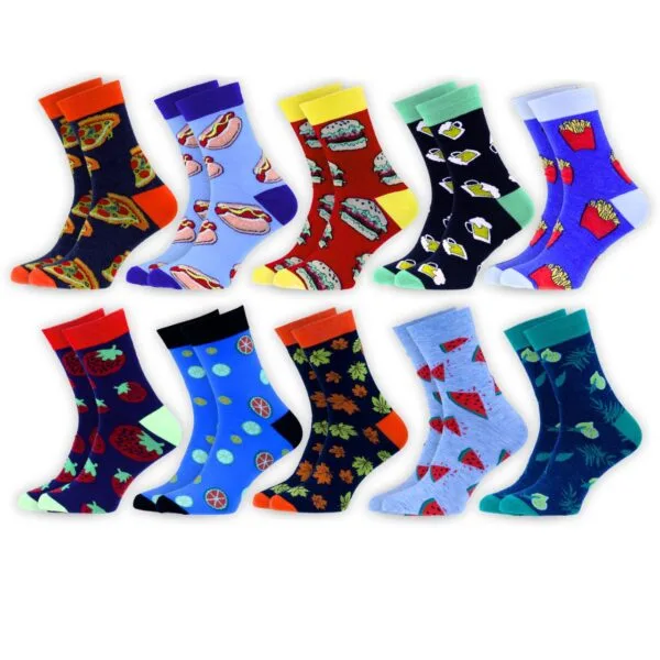 Zestaw Jedzeniowych Skarpet 10 PAR | (40-46)