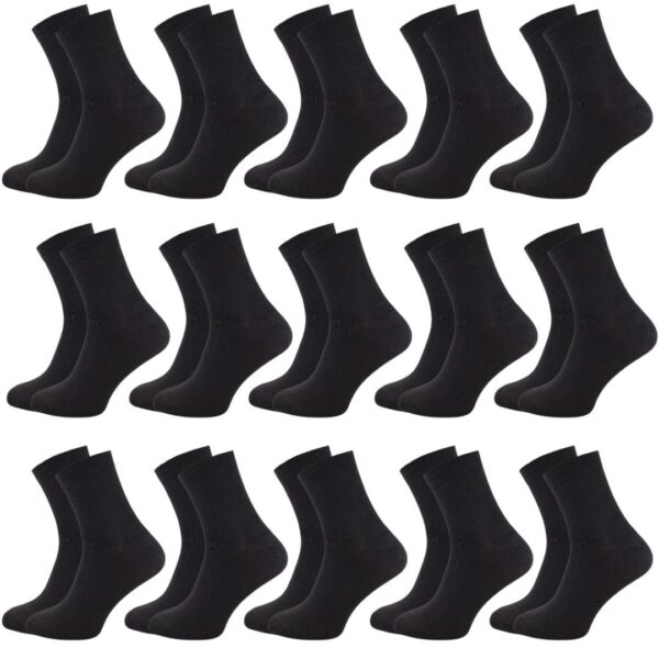Zestaw Czarnych Skarpet – 15 Par (39–46)