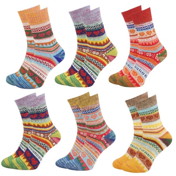 2 Zestaw Wełnianych Skarpet - 6 Par (35–42)