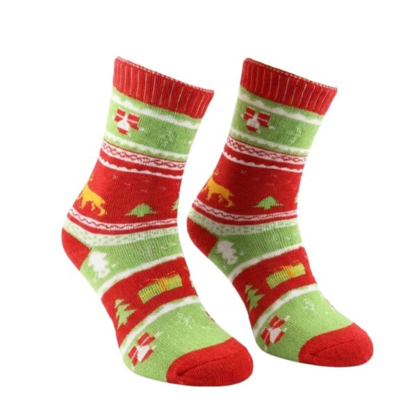 Zestaw Wełnianych Skarpet Świątecznych - 3 Pary (35–42)