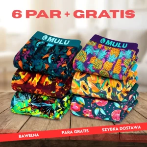 Zestaw Kolorowych Bokserek 6 Par MIX | XS-2XL