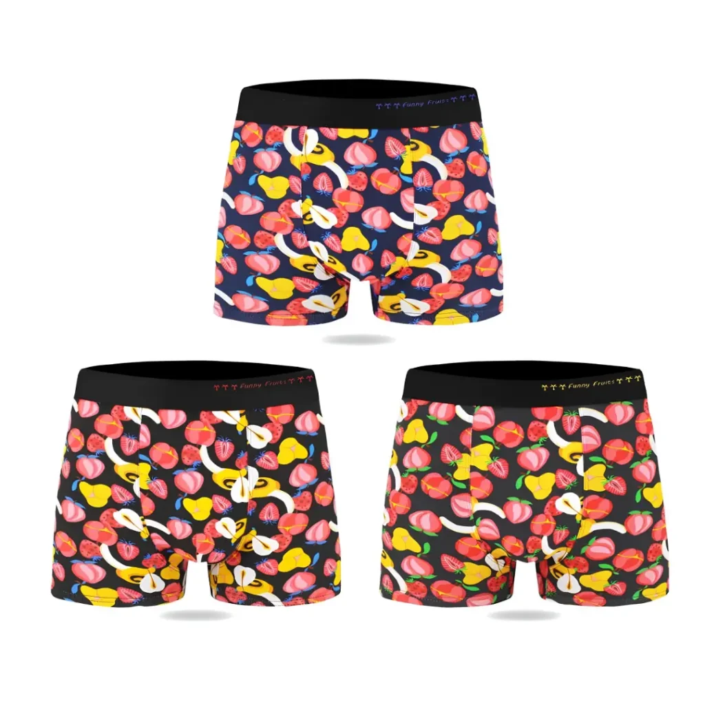 Owocowe Bokserki - 3 Pary (M-2XL)